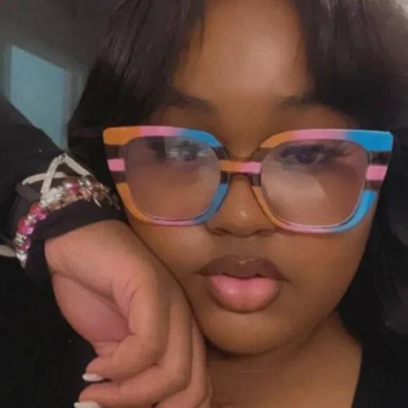 New in Box Women's Multicolor, Cat-Eye Fashion Frames - Picture 3 of 3